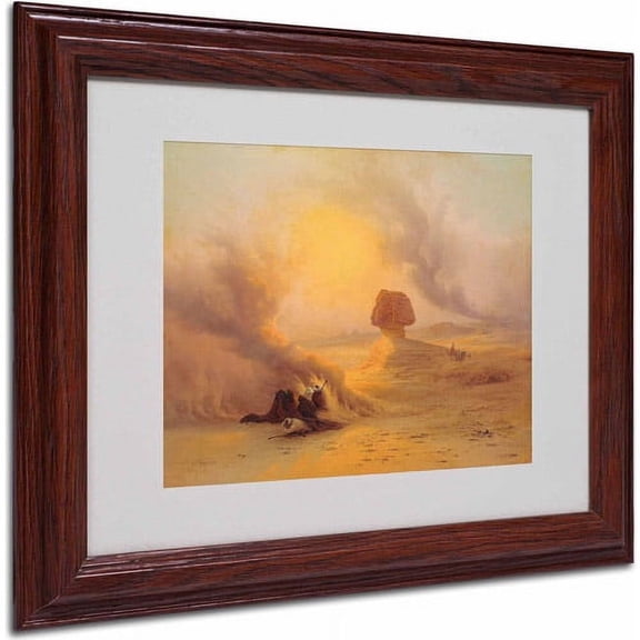 Trademark Fine Art "Caravan Caught in Sinum Wind" Canvas Art by Johann Frey, Wood Frame