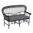thumbnail image 1 of Silla Doble Sofá Metal Miniatura Sunnimix 1:12 Banco Salón Muebles Negro, 1 of 7