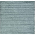 thumbnail image 1 of Unique Loom Solo Solid Shag collection Modern Plush Light Slate Blue Square Rug (8 2 x 8 2), 1 of 2