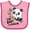 Pink and Fuchsia, variant on Inktastic My Aunt Loves Me Cute Panda Boys or Girls Baby Bib