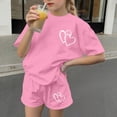 thumbnail image 6 of Fnooota Girls Summer Outfit Sets, Short Sleeve Summer Casual 2 Piece Kids Clothing Sets Pink Size 3-4T, 6 of 6