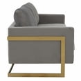 thumbnail image 5 of Modern Velvet Sofa - Mid-Century Design with Gold Legs - Elegant Living Room Couch, 5 of 5