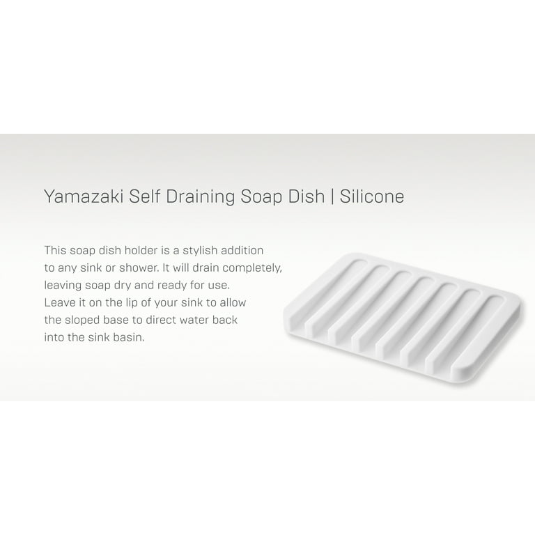 Flow Self-Draining Soap Tray - Yamazaki | Silicone Soap Dish | Digs