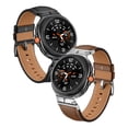thumbnail image 4 of Leather Band for Samsung Galaxy Watch 8 40/44mm / Watch 8 Classic 46mm, with Black Metal Adjustable Clasp Watch Band Replacement Strap for Galaxy Watch 8 40/44mm / 8 Classic 46mm Women Men, Brown, 4 of 9