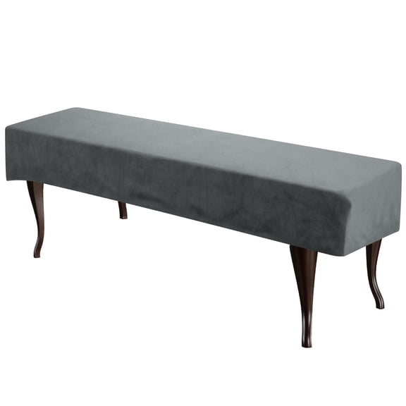 Uxcell Bench Cushion Cover Ottoman Dining Bench Cover, Dark Gray