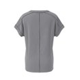 thumbnail image 5 of Weikingp Women's Short Sleeve Shirts，Cute T Shirts Women's Short Sleeve Blouses Cotton Boho Tops for Women Womens Button Up Shirt Womens Basic T Shirts Women's T-shirt Gray S, 5 of 6