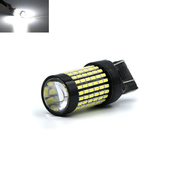 7443 White 50W High Power 3014 Chip LED Projector Turn Signal/Brake/Tail/Reverse/Parking Light Bulbs (7443, White)