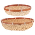 thumbnail image 4 of RENACLIPY Set of 2 Khaki Woven Fruit Baskets, Natural, , Storage Containers for Kitchen and Home, 4 of 5