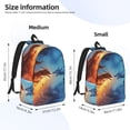 thumbnail image 3 of Naloa Red And Blue Fire Dragon A Canvas Backpack for Men Women Rucksack Casual Travel Daypack College Tote Satchel Bookbag for Teens-Medium, 3 of 7
