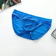 thumbnail image 3 of successthop Underwear Low Rise Brief Men Stylish Lightweight Soft Breathable Solid Underpant Blue L, 3 of 3