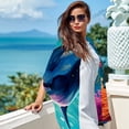 thumbnail image 6 of Dolphin Translucent Chiffon Silk Hair Scarf Lightweight Breathable Shawl for Women 180x73cm 70.86x28.7in, 6 of 6