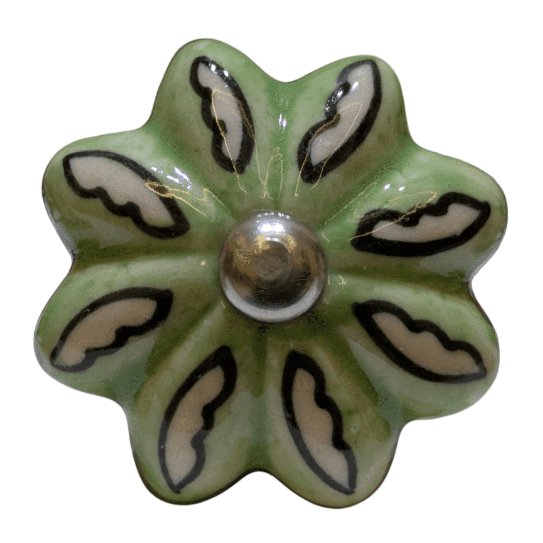 Vriksha Kraft Ceramic Cabinet Knobs – 12 Pack, Multicolor Painted Floral Drawer Knobs for Cabinets, Dressers & Furniture