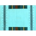 thumbnail image 1 of Ahgly Company Indoor Rectangle Solid Light Blue Modern Area Rugs, 2' x 5', 1 of 4