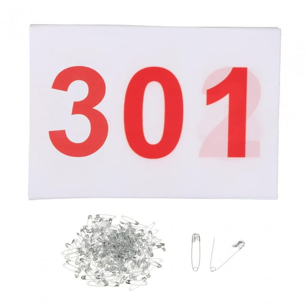 100 dorsales ligeros para correr, para atletas y juegos 301 a 400