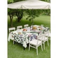 thumbnail image 3 of Outdoor Tablecloth with Umbrella Hole and Zipper, Yellow Flowers Rectangle Table Cloth 54x80 Inch Waterproof Tablecloth, Country Watercolor Botanical Floral Plants Picnic Table Cover for Patio, 3 of 7