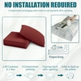 thumbnail image 5 of Kimunuk Outdoor Deep Seat Cushion Set, 24" x 24" x 6.5" Patio Furniture Chair Cushions Replacement for Sofa Couch, Burgundy, 5 of 6