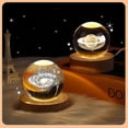 thumbnail image 2 of Lámpara de noche con bola de cristal luminosa USB, regalo de Navidad, 2 of 5