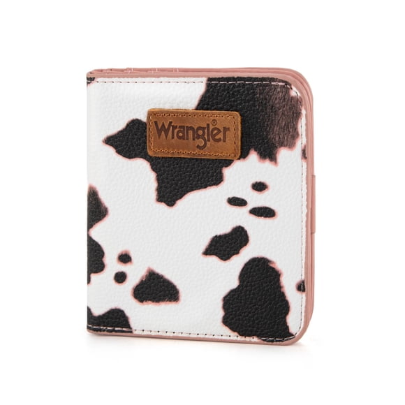 Billetera Montana West Wrangler con estampado de vaca pequeña para mujer