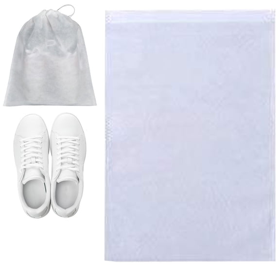 Hgtduk Shoe Storage Bags, 4 Pack Non Woven Fabric Closet Organizer, 24x38cm White