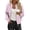 Pink, variant on Czzoypi Women's Casual Zip Up Hoodie Sweatshirt Jacket Polka Dot Print Long Sleeve Loose Comfy Pullover with Pockets, Gray XXL