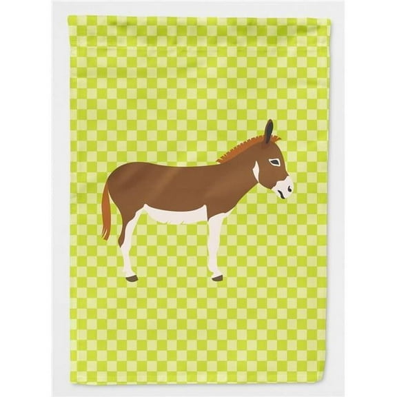 Carolines Treasures BB7673GF Miniature Mediterranian Donkey Green Garden Flag