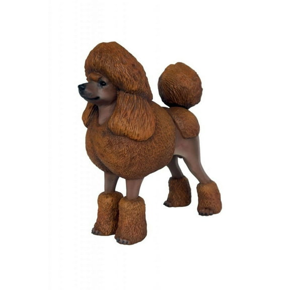 Brown Poodle Life Size Dog Statue
