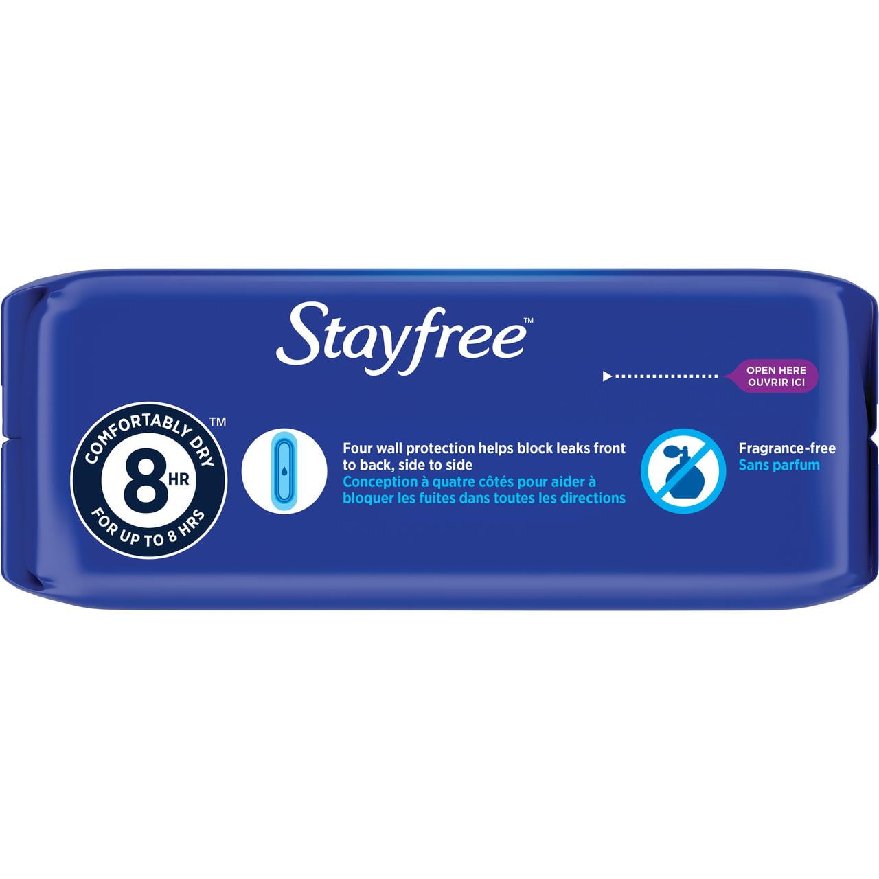 (2 pack) Stayfree Classic Pads Super Long without Wings, Unscented, 22 Ct