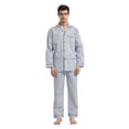 thumbnail image 3 of GLOBAL Mens 100% Cotton Pajamas Set Woven Drawstring Sleepwear Set with Top and Pants/Bottoms, 2-Piece Set, Size S, 3 of 5
