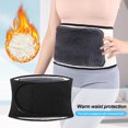 thumbnail image 2 of Iaukyu Men Women Waist Warmer Plush Thermal Lumbar Support Belt Keep Warm Abdominal Protector Stomach Wrap Band for Winter, 2 of 6