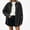 Black, variant on ITSAME Womens Button Down Denim Coat Lapel Long Sleeve Loose Fit Vintage Jean Jacket with Chest Pockets Light Blue Size L