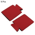 thumbnail image 3 of Mangas enfriadoras Uxcell, aisladas, colapsables, de neopreno, 2.6 mm de grosor para latas de 12 oz, paquete rojo de 6, 3 of 5