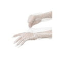 thumbnail image 4 of INSPIRE CHIC Women's Polka Dot Mesh Gloves Lace Tulle Extra Long Evening Glove 1 Pair One Size White, 4 of 6