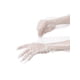 thumbnail image 4 of Guantes de malla de lunares para mujer, guantes de tul de organza extra largos, 1 par, talla única, blanco, 4 of 6