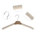 thumbnail image 2 of Percha de madera con gancho circular de 2 piezas Unique Bargains color beige, 2 of 4
