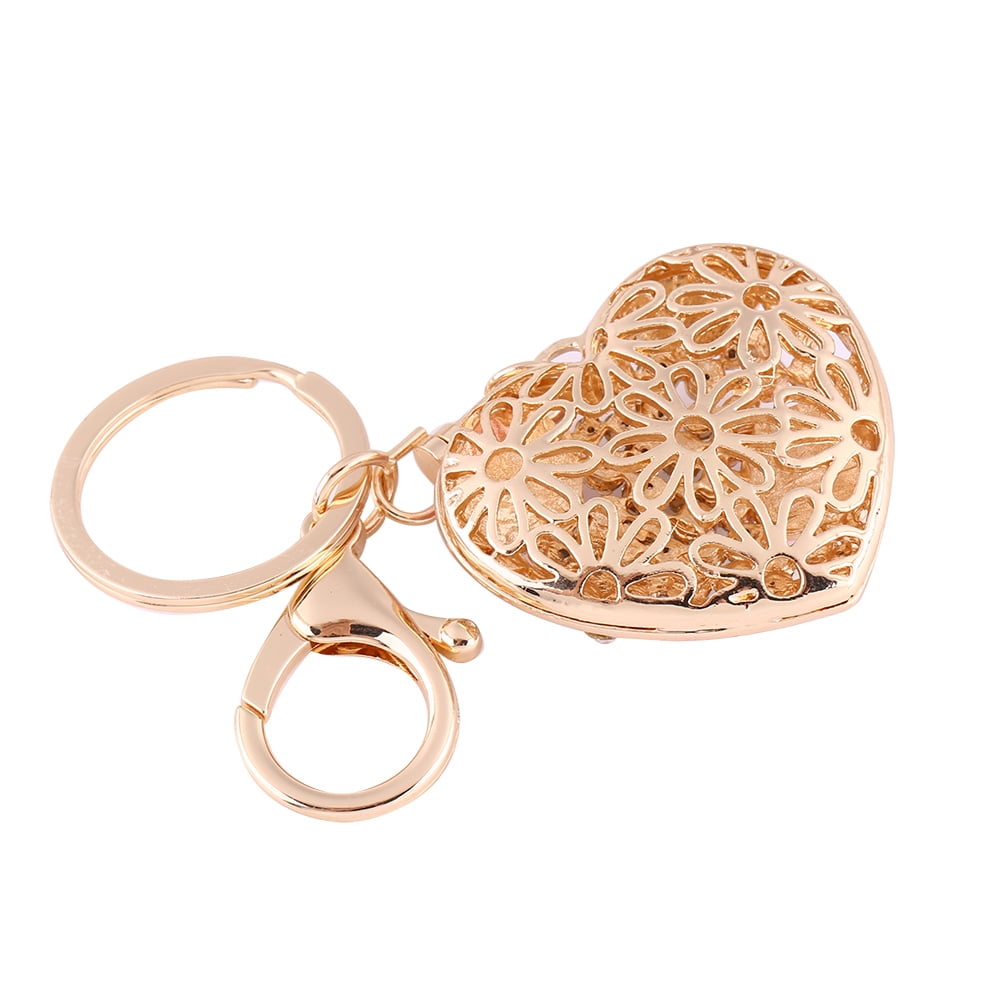 Keychain Key Ring Romantic Love Heart Rose Flower Keychain Key