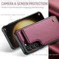 thumbnail image 2 of Feishell for Samsung Galaxy S23 Plus Case with Card Holder, Wallet Case for Women Men with RFID Blocking, Durable PU Leather Kickstand Magnetic Clasp Shockproof Phone Case,Winered, 2 of 9