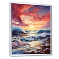 thumbnail image 2 of Designart "Sunrise Over The Rainbow Ocean VI" Ocean Floater Framed Canvas Wall Art, 2 of 5