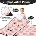 thumbnail image 3 of Strawberry and Girl Pink Pattern Teens Toddler Nap Mat with Pillow, Sleeping Mat Bag for Preschool Daycare 50"x20", 3 of 6