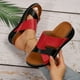 thumbnail image 4 of MKLEKYY Sandalias Antiderrapantes para Mujer, Informales, Con Tacón de Pendiente, Suela Gruesa, Con Bloques de Color, Talla Grande, 4 of 4
