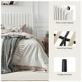 thumbnail image 2 of Amolife Queen Size Velvet Upholstered Bed with Wingback Headboard, Off-white, 2 of 9