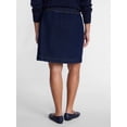 thumbnail image 3 of Terra & Sky Women's Flap Pocket Button Front Denim Mini Skirt, Sizes 0X-5X, 3 of 5
