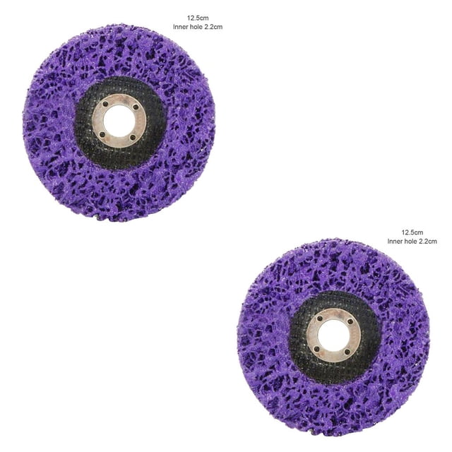 Rueda de lijado Riwesomey Pulido Agujero interior Tira limpia 2piezas #125 morado CBP033656