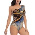 thumbnail image 3 of Salouo Eagle With USA Flags Pattern One Shoulder Ruffled One Piece Swimsuit for Women V Neck Swimwear Tummy Control Bathing Suit-XX-Large, 3 of 6