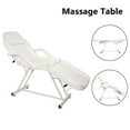 thumbnail image 5 of Salon Chair Barber Chair Dual-Purpose Salon Chair Spa Couch Chair Adjustable HZ015 Barber Chair PVC Leather Barber Chair for Styling Spa Massage Tattoo, White, 5 of 10