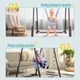 thumbnail image 5 of Slevoo 2-in-1 Baby Jumper and Swing, Baby Jumper for 6 Months to 6 Years with Portable Quick Foldable Stand, Adjustable Strap & Soft Padded Seat, Gray, 5 of 8