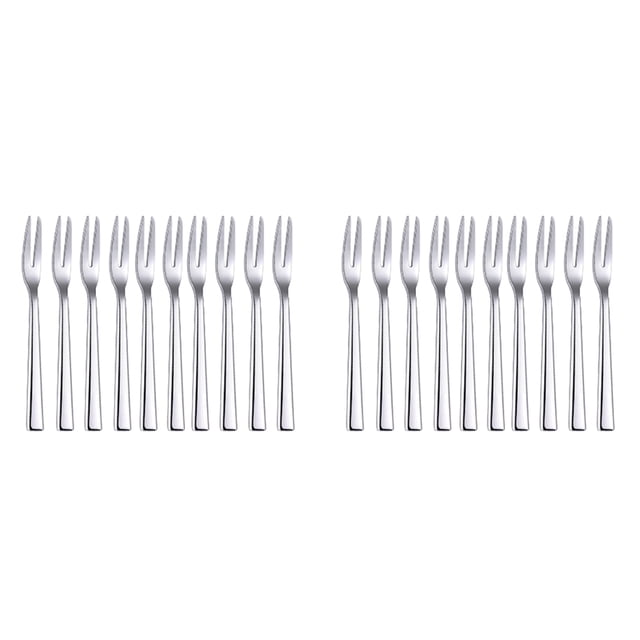 20Pcs 304 Stainless Steel Cocktail Dessert Fork Appetizer Snack Cake Fruit Forks Set