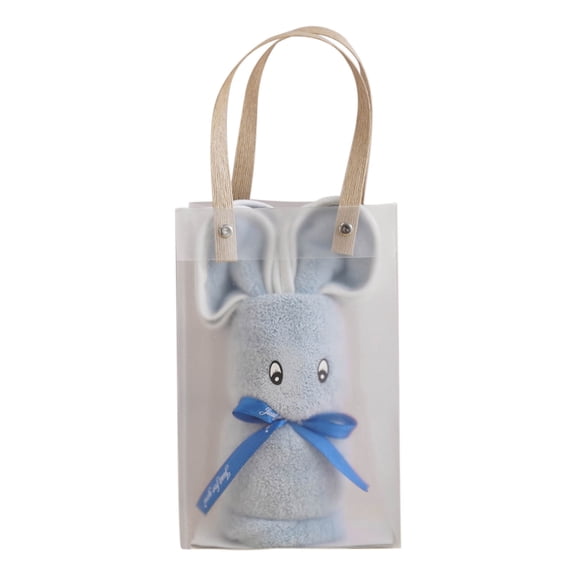 FHBVT Wrapped Bunny Towel, High-Density Velvet, Cute Gift Set for Wedding, Baby Shower, or Home Use, Soft, Absorbent, Durable, Ideal for Face, Bath, or Traveling, Eco-Friendly Material