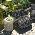 thumbnail image 2 of Pemberly Row Pouf d'Appoint Noir de Transition pour l'Extérieur Fait à la Main, 2 of 5