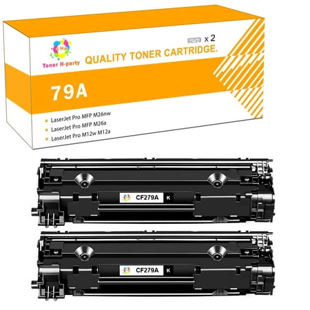 Toner H-Party Compatible Toner Cartridge Replacement for HP CF279A Used for HP LaserJet Pro MFP M26nw M26a, LaserJet Pro M12w M12a Printer Ink（Black，2-Pack)