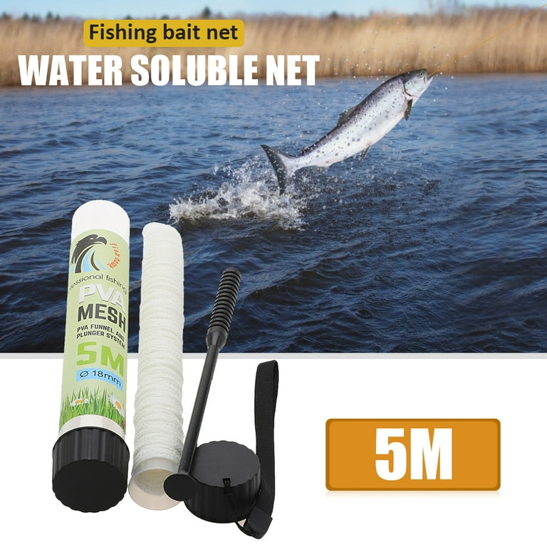MI-YUKI 5m PVA Fishing Mesh Soluble Network Water Soluble Refill Plunger  Bait Bag 